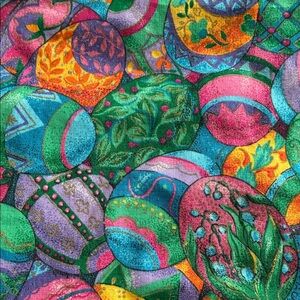 Women’s Scrub top in Easter Egg pattern